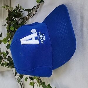 Absolut Vodka Blue Baseball Cap Hat New